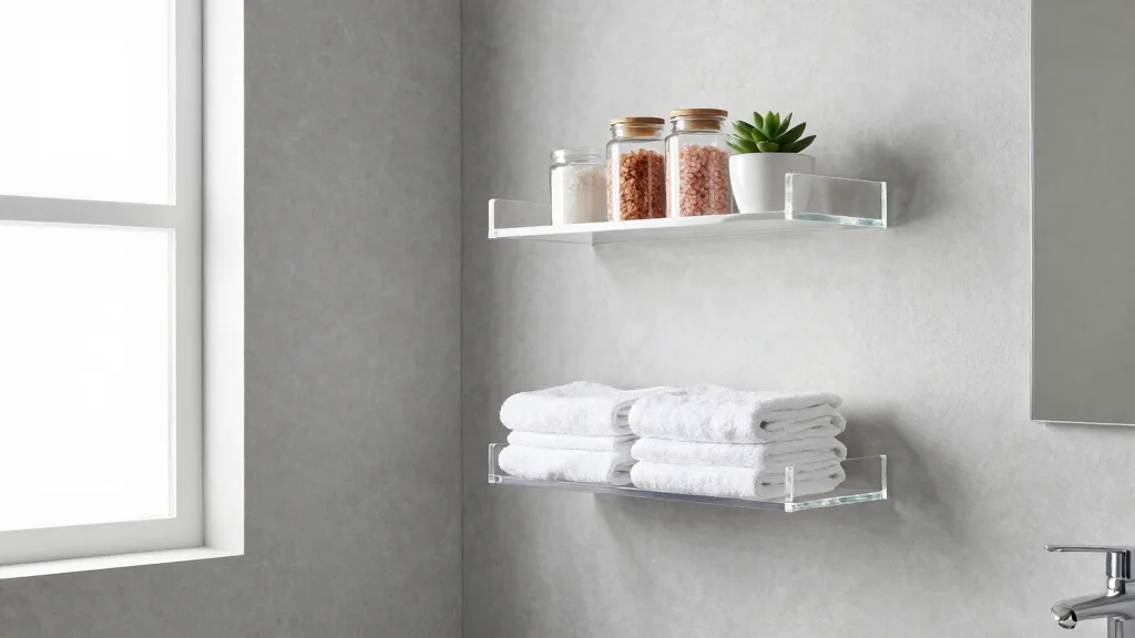 14 Bathroom Acrylic Shelves Ideas for a Clean Contemporary Look