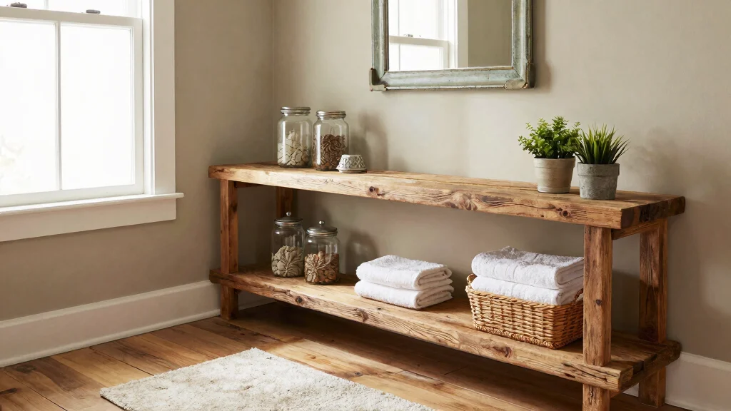 15 Farmhouse Bathroom Shelves Ideas for Rustic Charm