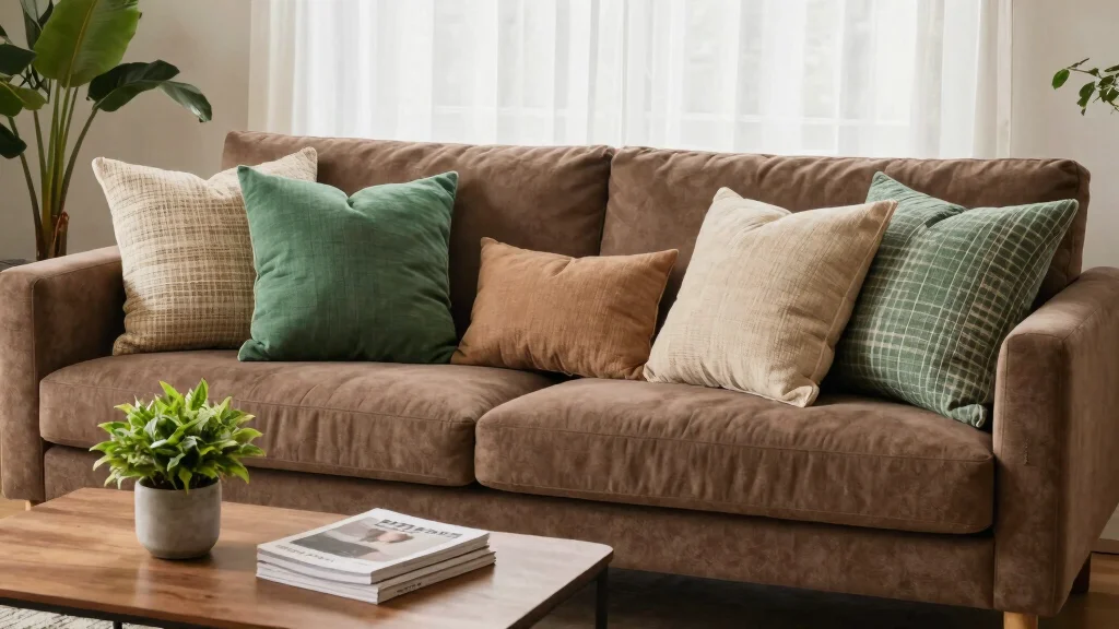 17 Eco-Friendly Throw Pillow Ideas for Your Brown Couch