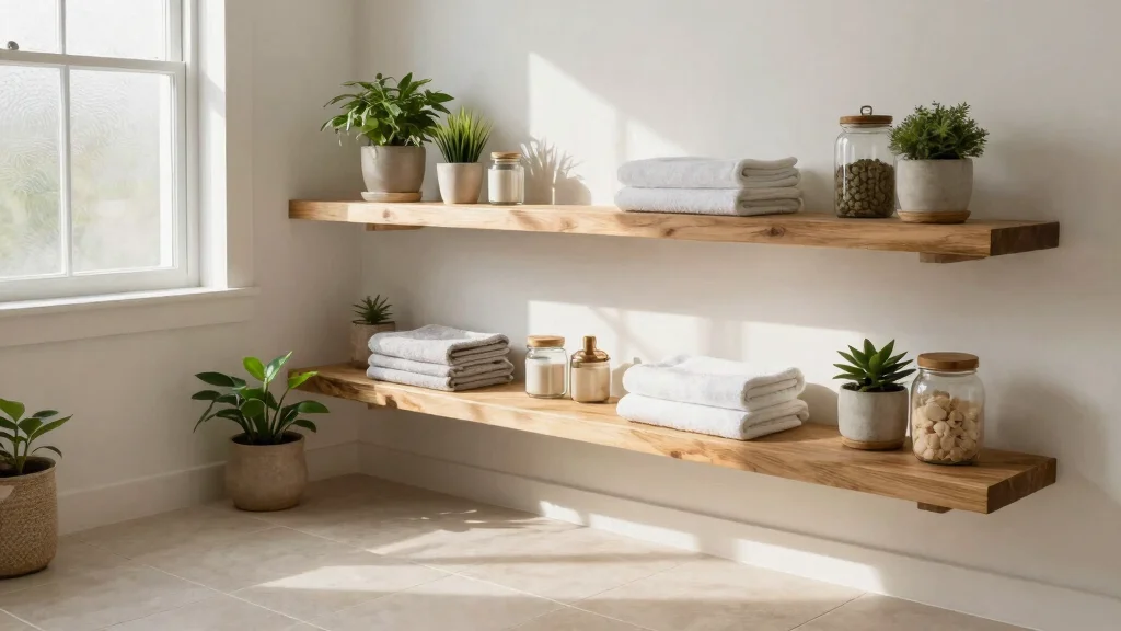17 Wood Bathroom Shelves Ideas for Warm and Natural Interiors