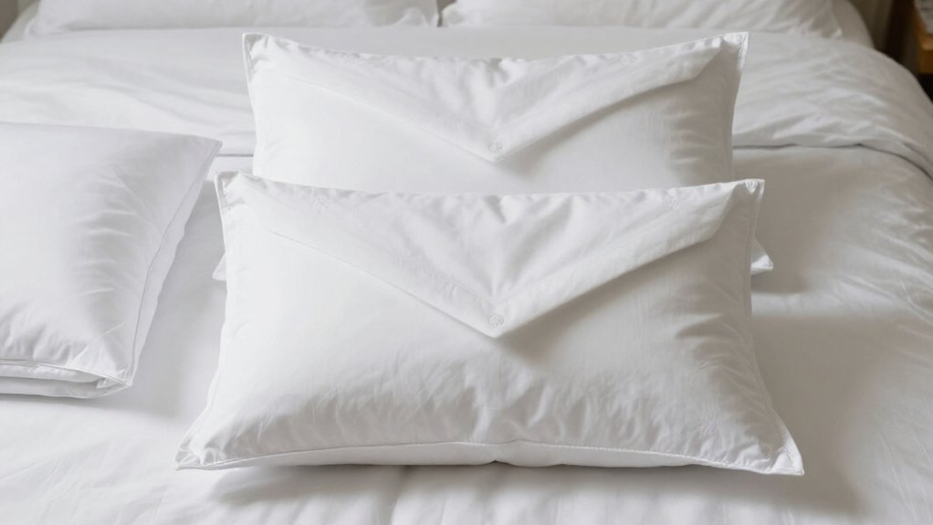 decorative sham behind pillow