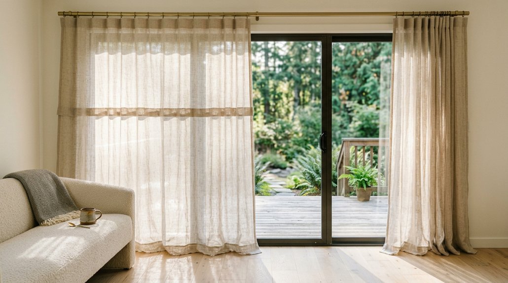 top sliding glass door drapes